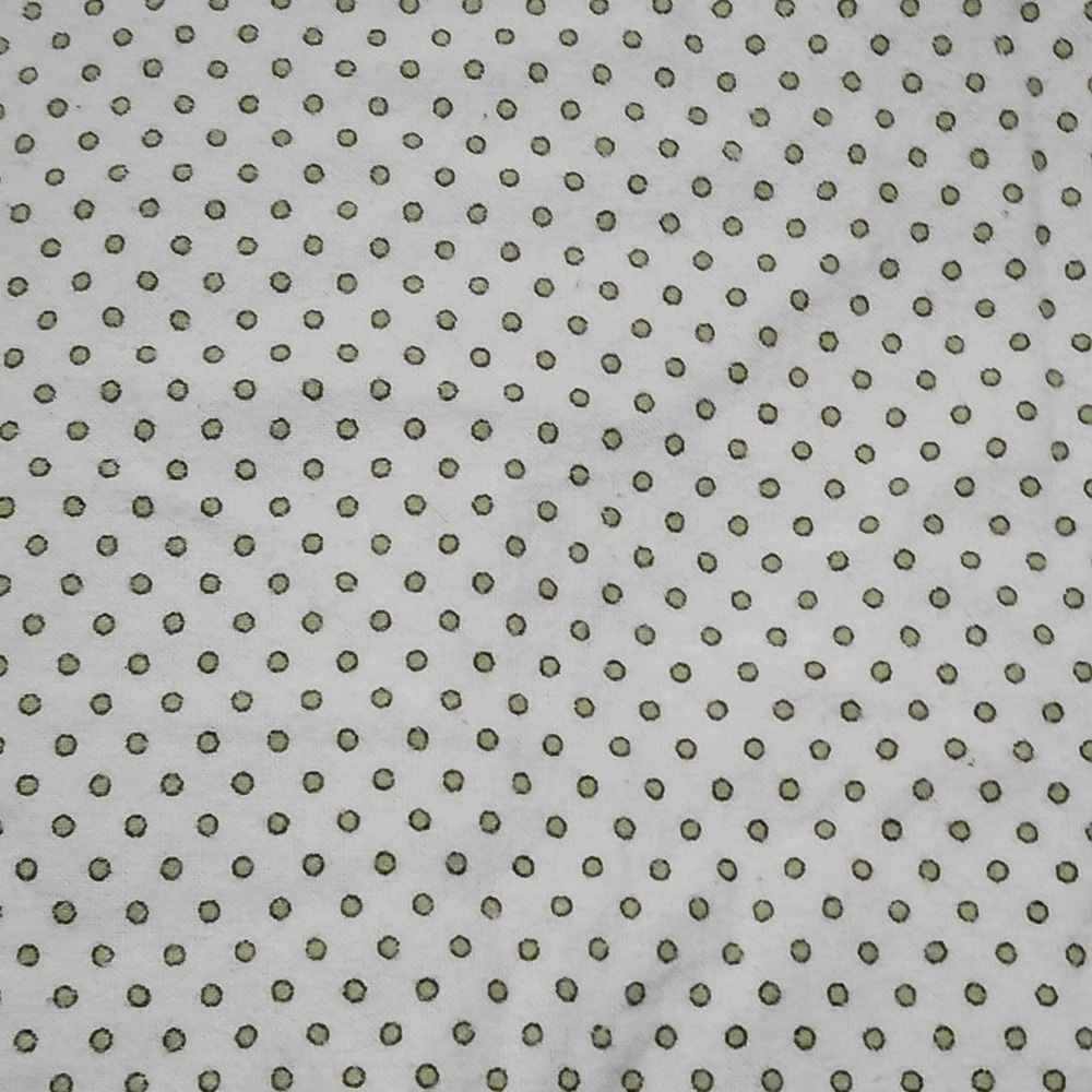 Amy Coe Limited Edition Baby Blanket 100% Cotton Flannel Green Brown Polka Dot